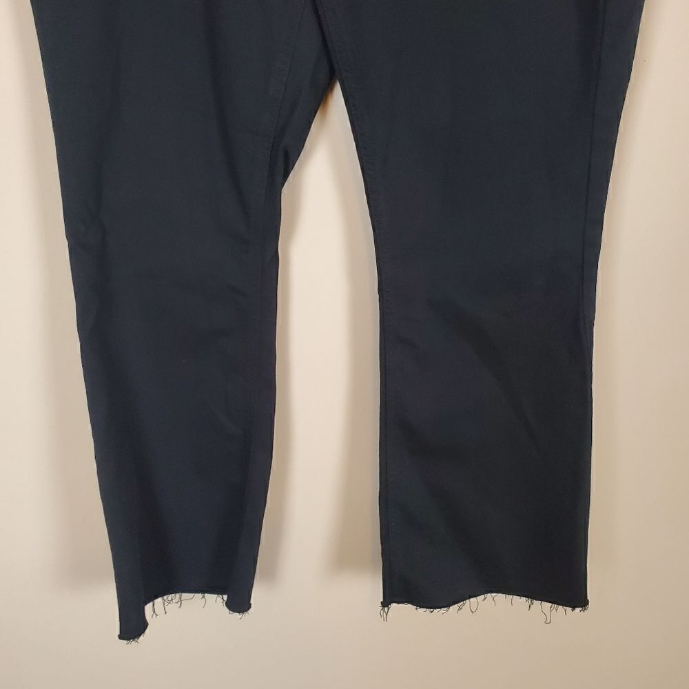 J. Jill Denim Black Kick Flare Ankle Cut Off Jeans Size q0 - Picture 3 of 8